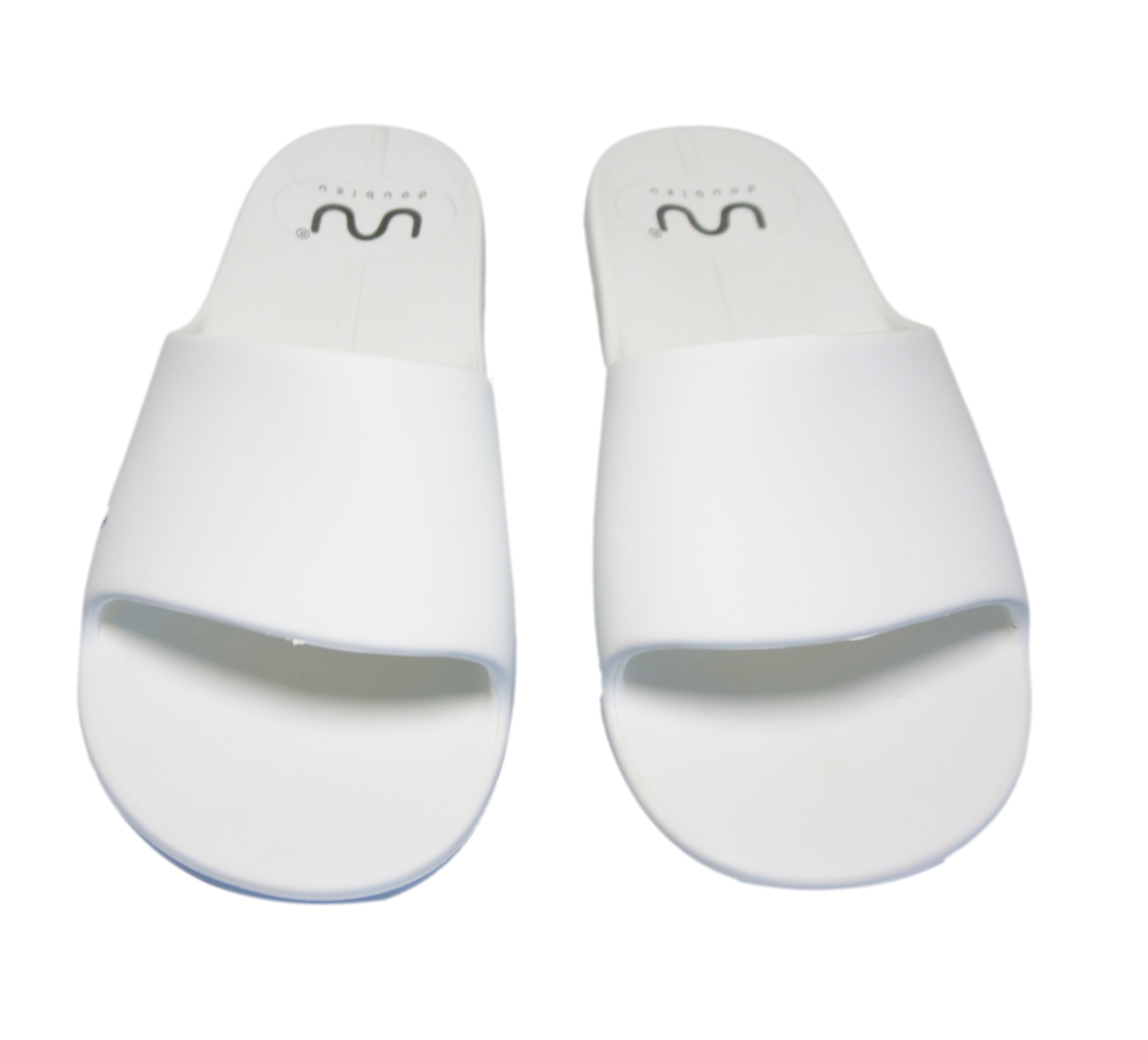 Doubleu Milano Women Slipper Comfortable & Light Weight Recovery Footwear (White)