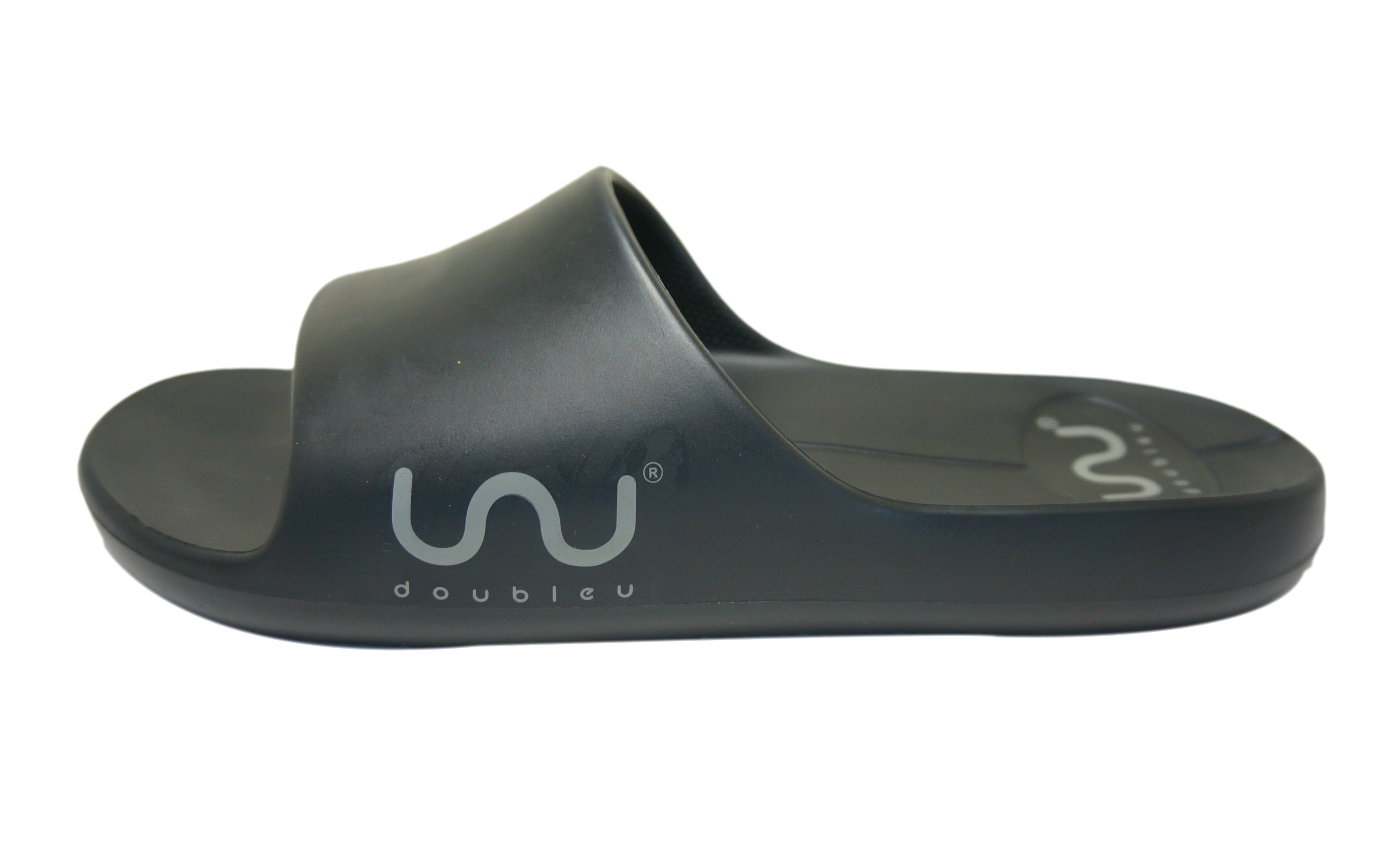 Doubleu Milano Women Slipper Comfortable & Light Weight Recovery Footwear (BLACK)