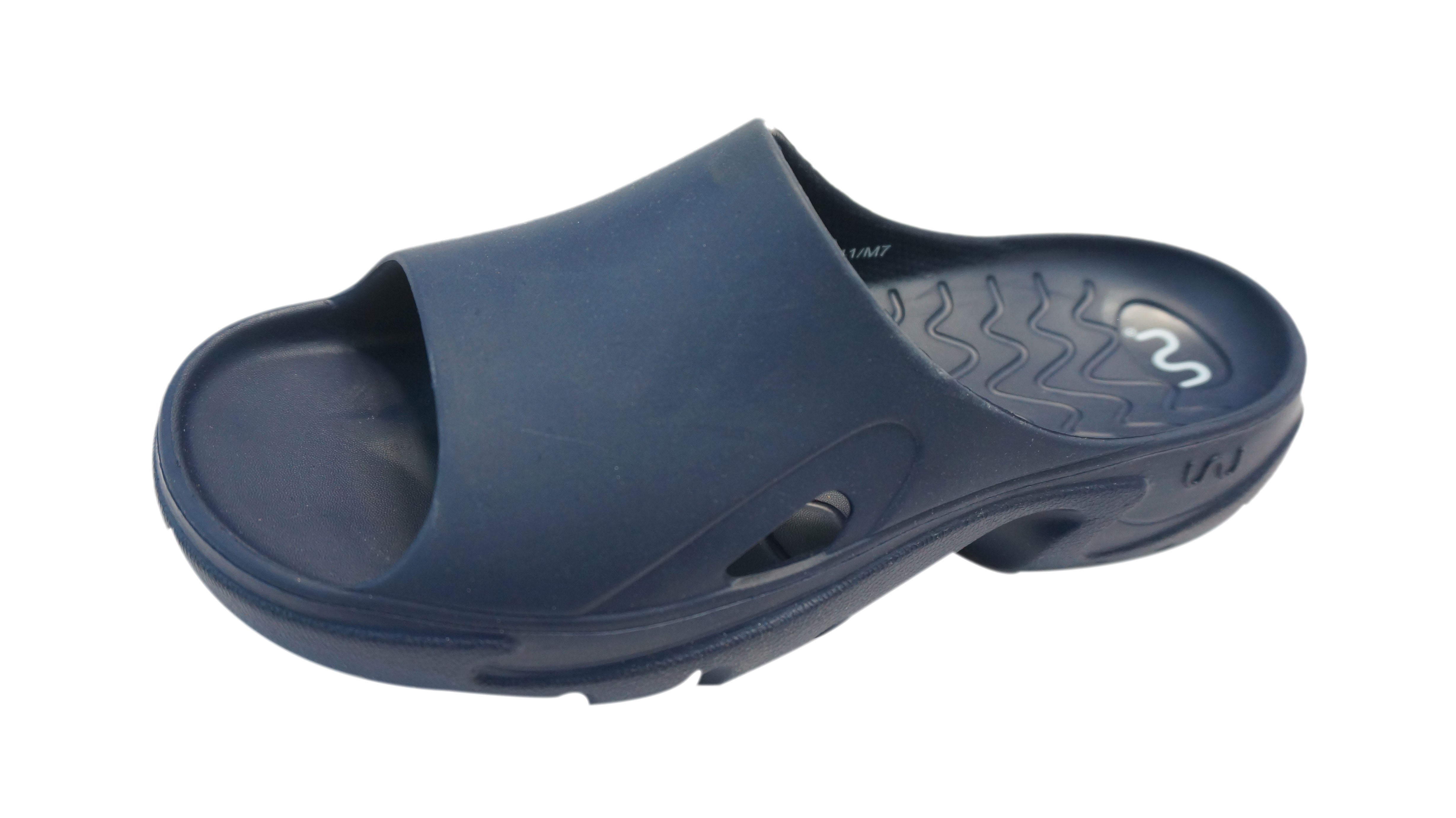 Doubleu Roma Slider for Men Comfortable Recovery Footwear (Does Not Shrink) (Navy Blue)