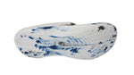Doubleu California Men Slipper Comfortable & Light Weight Recovery Footwear (WHITE+BLUE+CARBONE)